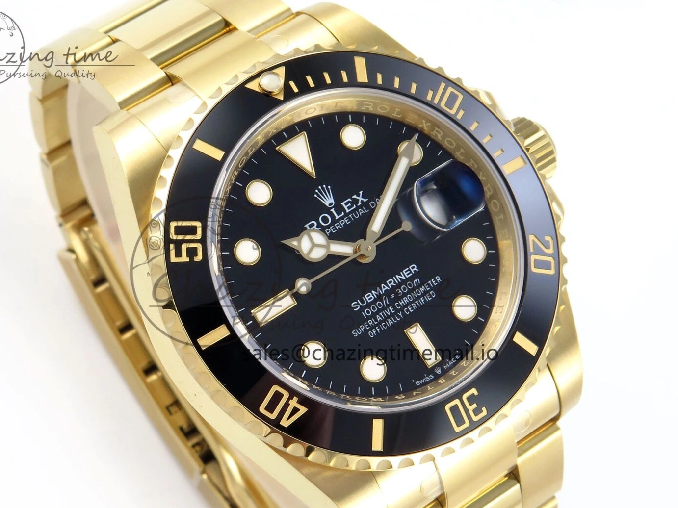 Black Bracelet 904L 126618 Best LN 1:1 Ceramic YG Submariner THBF Edition SH3235 41mm on 0102